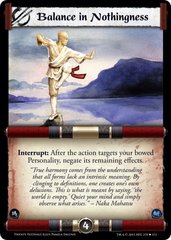 Balance in Nothingness